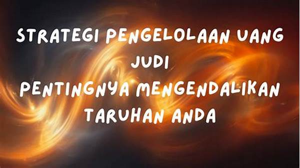 Strategi Pengelolaan Uang Judi