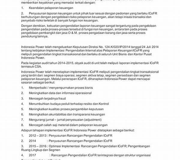 Implementasi Kontrol Keuangan Internal