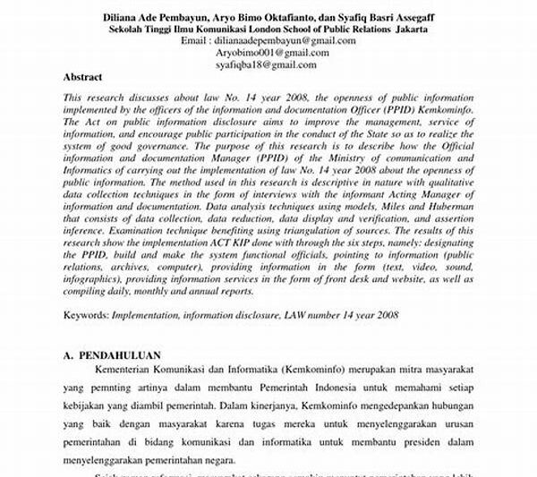 Implementasi Undang-undang Informasi Publik